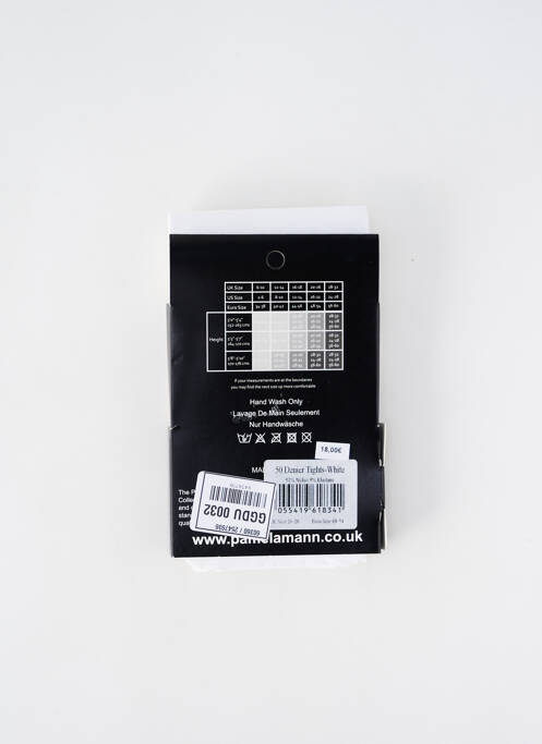 Collants blanc PAMELA MANN pour femme