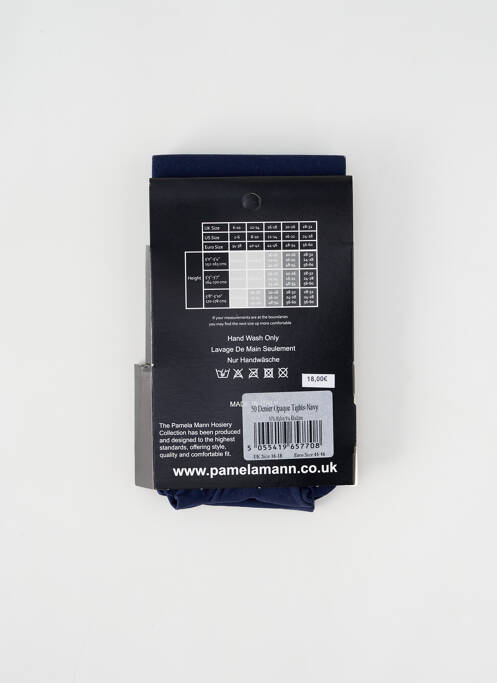 Collants bleu PAMELA MANN pour femme