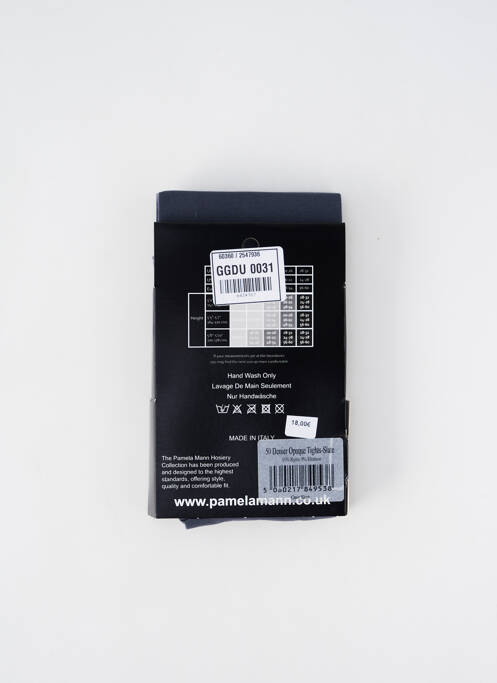 Collants gris PAMELA MANN pour femme