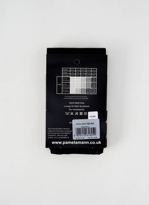 Collants noir PAMELA MANN pour femme