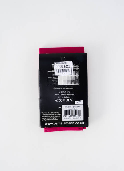 Collants rose PAMELA MANN pour femme