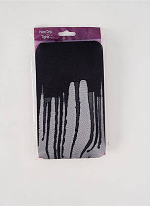 Collants imprimé fantaisie noir PAMELA MANN femme