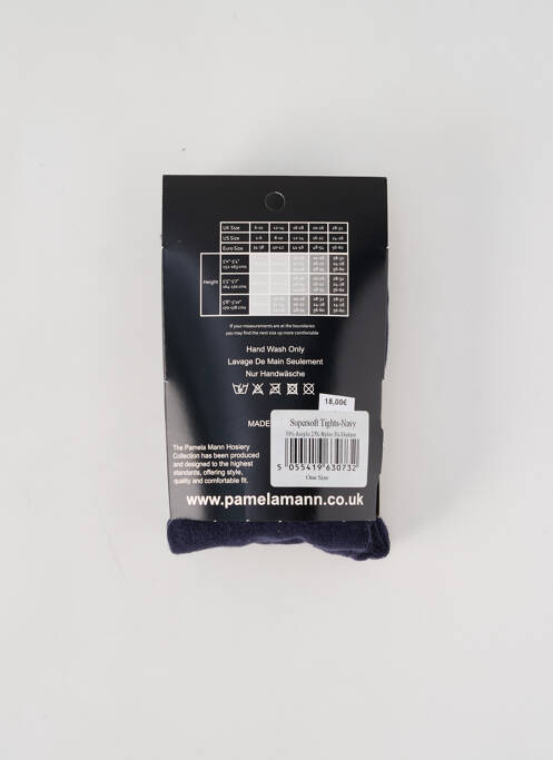 Collants bleu PAMELA MANN pour femme