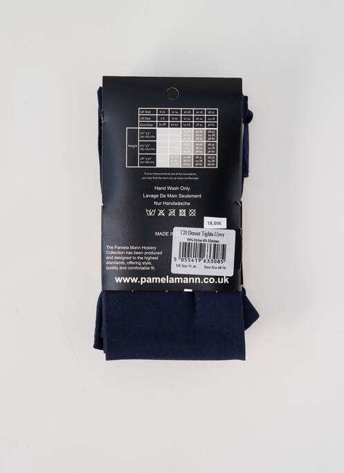 Collants bleu PAMELA MANN pour femme