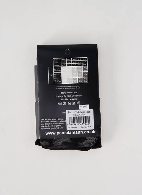 Collants noir PAMELA MANN pour femme