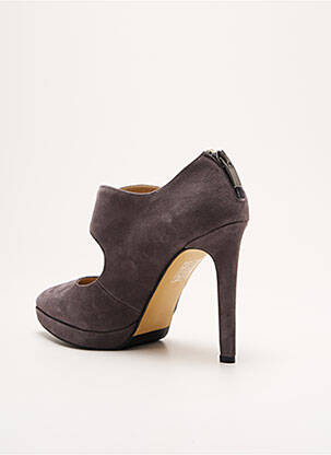 Escarpins nubuck talon haut de 10cm et plus gris BRUNO PREMI femme