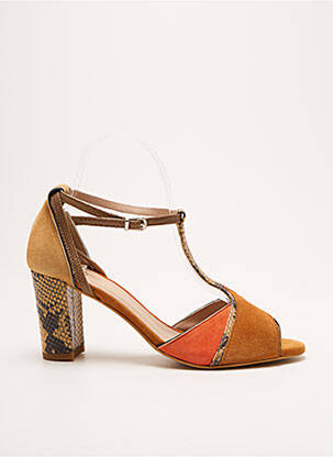 Sandales/nu pieds fermeture bride(s) talon de 7 à 9cm orange CRÉATIS femme