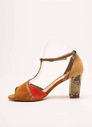 Sandales/nu pieds fermeture bride(s) talon de 7 à 9cm orange CRÉATIS femme