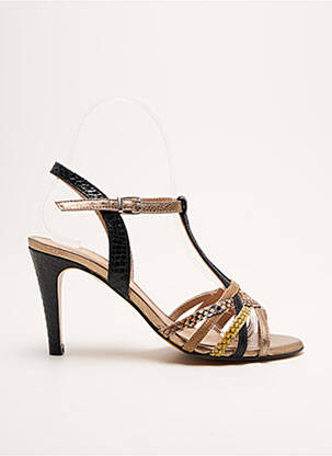 Sandales/nu pieds tissage satiné talon de 4 à 6cm noir CRÉATIS femme
