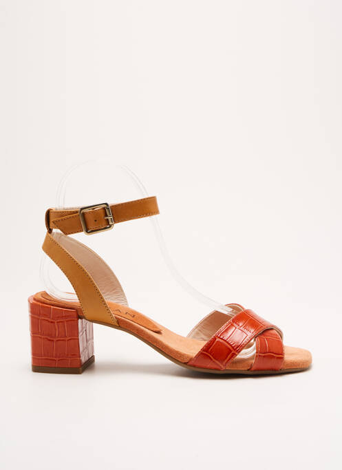 Sandales/Nu pieds orange MARIAN pour femme