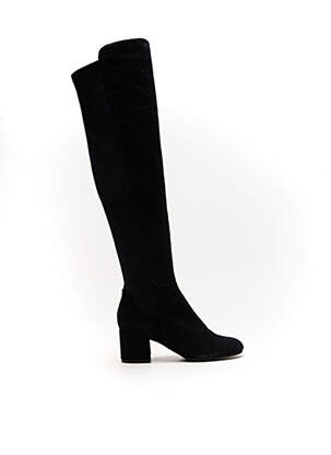Cuissardes tissage satiné talon de 4 à 6cm noir ADELE DEZOTTI femme