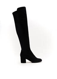 Cuissardes tissage satiné talon de 4 à 6cm noir ADELE DEZOTTI femme