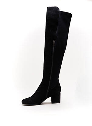 Cuissardes tissage satiné talon de 4 à 6cm noir ADELE DEZOTTI femme