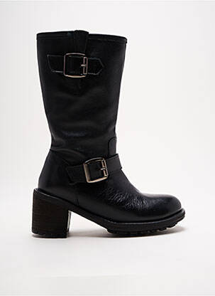 Bottines/boots matière lisse talon de 4 à 6cm noir ANNE femme