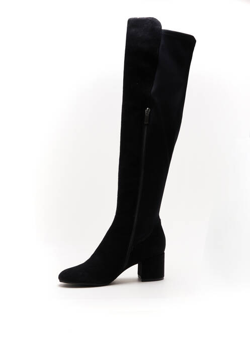 Cuissardes tissage satiné talon de 4 à 6cm noir ADELE DEZOTTI femme