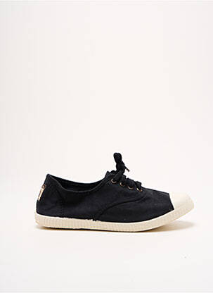 Baskets bout rond talon plat jusqu'à 3cm noir VICTORIA femme