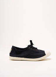 Baskets bout rond talon plat jusqu'à 3cm noir VICTORIA femme