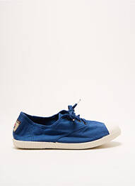 Baskets bout rond talon plat jusqu'à 3cm bleu VICTORIA femme