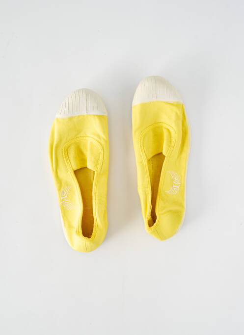 Slip ons bout rond talon plat jusqu'à 3cm jaune KAPORAL femme