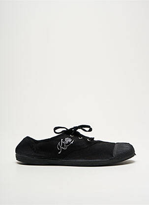 Baskets bout rond talon plat jusqu'à 3cm noir KAPORAL femme