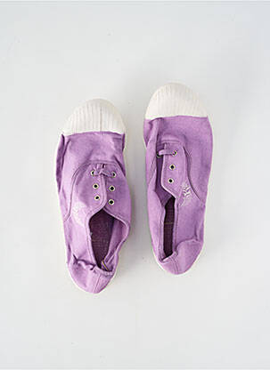 Baskets bout rond talon plat jusqu'à 3cm violet KAPORAL femme