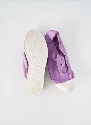 Baskets bout rond talon plat jusqu'à 3cm violet KAPORAL femme