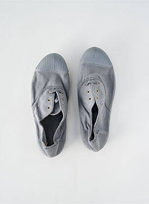 Baskets bout rond talon plat jusqu'à 3cm gris KAPORAL femme