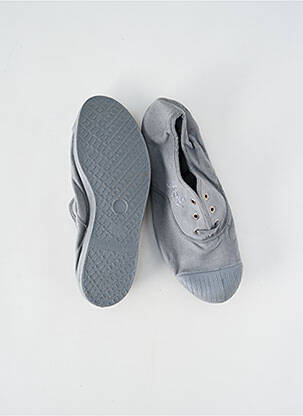Baskets bout rond talon plat jusqu'à 3cm gris KAPORAL femme