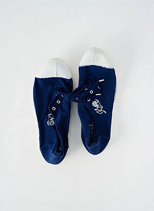 Baskets bout rond talon plat jusqu'à 3cm bleu KAPORAL femme