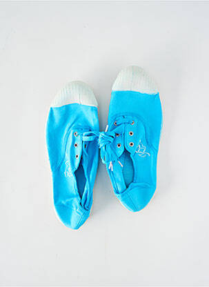 Baskets bout rond talon plat jusqu'à 3cm bleu clair KAPORAL femme