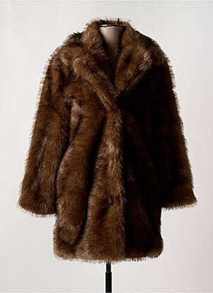 Manteau long coupe droite sans capuche marron MOLLY BRACKEN femme