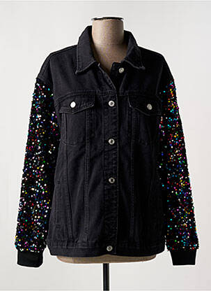Veste casual coupe droite noir GOLDEN LIVE femme