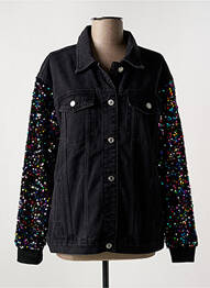 Veste casual coupe droite noir GOLDEN LIVE femme