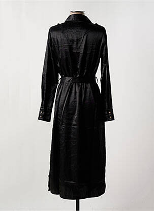 Robe mi-longue manches longues manches longues noir ELLI WHITE femme