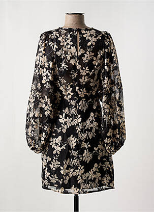 Robe courte manches longues manches longues noir ELLI WHITE femme