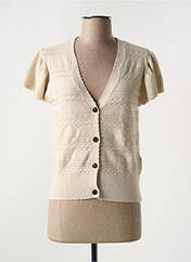 Gilet manches courtes beige MORGAN pour femme seconde vue