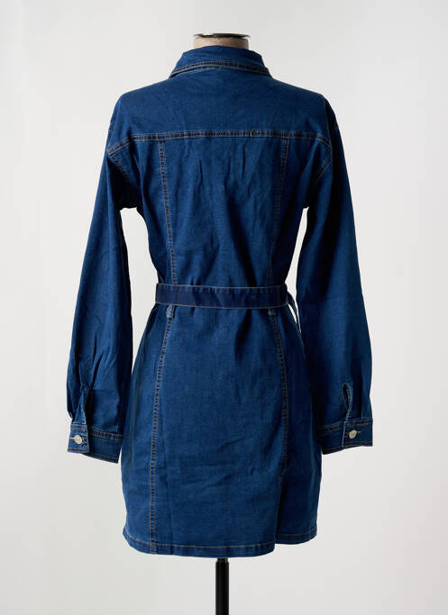 Robe courte manches longues manches longues bleu SOFTY femme