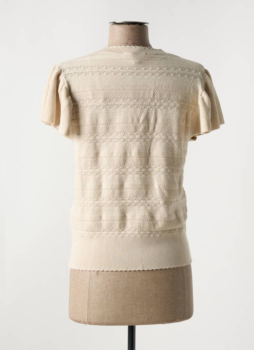 Gilet manches courtes beige MORGAN pour femme