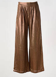 Pantalon flare coupe évasée marron GOLDEN LIVE femme