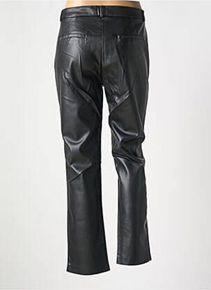 Pantalon droit fermeture zippée sous rabat boutonné noir MOLLY BRACKEN femme