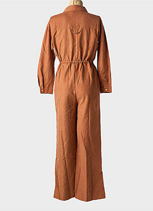 Combi-pantalon fermeture boutonnée sur le devant manches longues marron ELLI WHITE femme