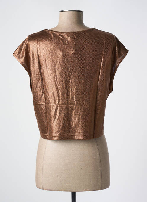 Top marron GOLDEN LIVE pour femme