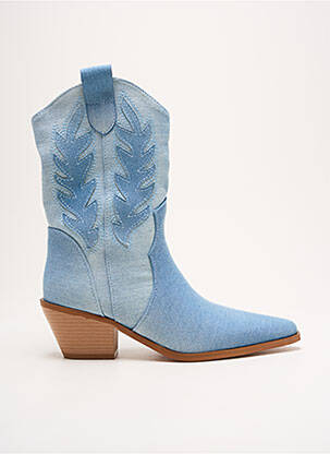 Bottines/boots bout pointu talon de 4 à 6cm bleu STEPHAN  femme