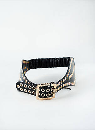 Ceinture effet matière satinée noir MORGAN femme