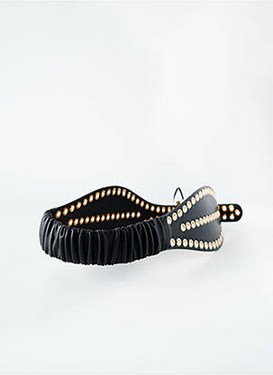 Ceinture effet matière satinée noir MORGAN femme