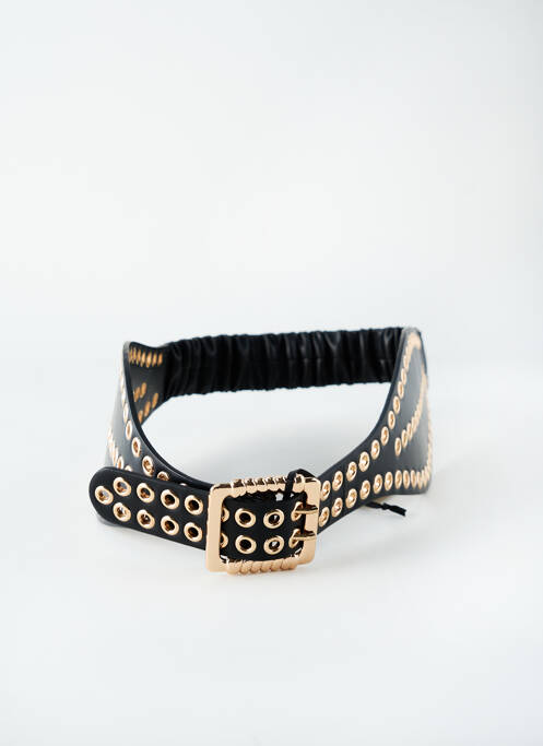 Ceinture effet matière satinée noir MORGAN femme
