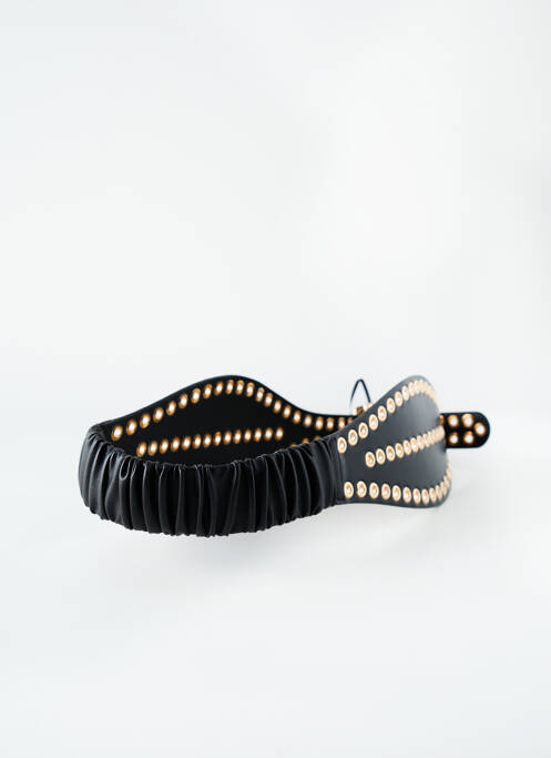 Ceinture effet matière satinée noir MORGAN femme