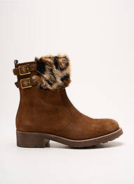 Bottines/boots nubuck talon de 4 à 6cm marron REQINS femme