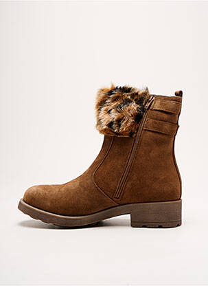 Bottines/boots nubuck talon de 4 à 6cm marron REQINS femme