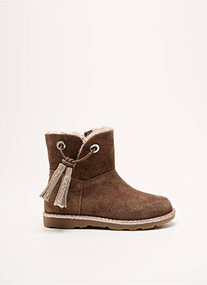 Bottines/boots nubuck bout rond marron REQINS fille